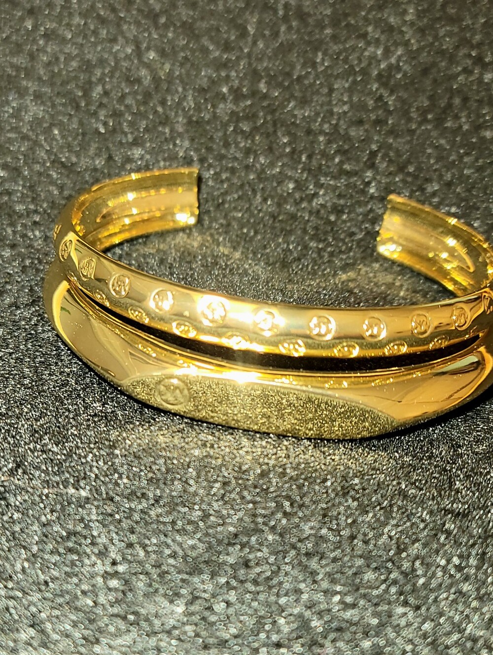 Michael Kors Polished Gold-Tone Open Cuff Bracelet